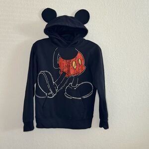 Disney Parks Mickey Mouse Ears Hoodie Pullover Sweatshirt Top Size Youth L